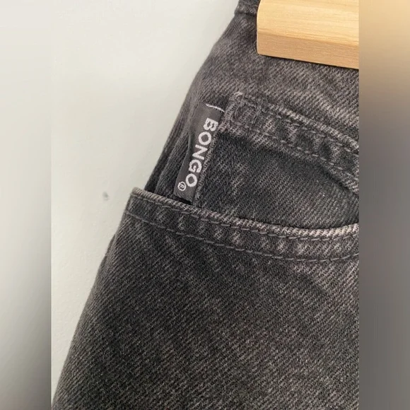 Vintage BONGO by Gene Montesano Black High Waisted Tapered Jeans Size 7 - Picture 2 of 11